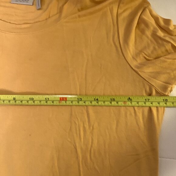 Logo by Lori Goldstein Yellow with Tan Ruffle on the Bottom Tunic Size M - Picture 5 of 9